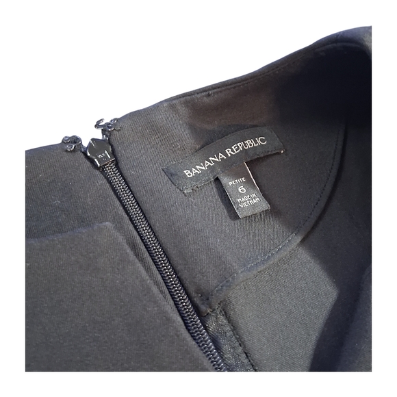 Banana Republic Sheath Split Neck Womens Dress Size 6 Petite - Picture 7 of 9